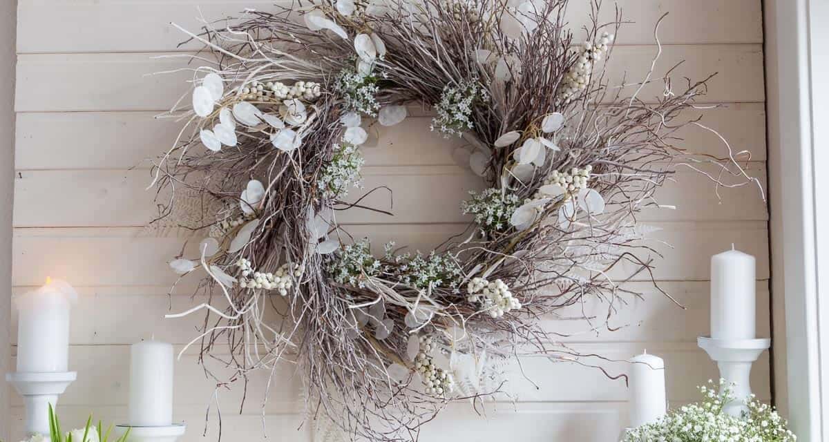 White Winter Twig Wreath