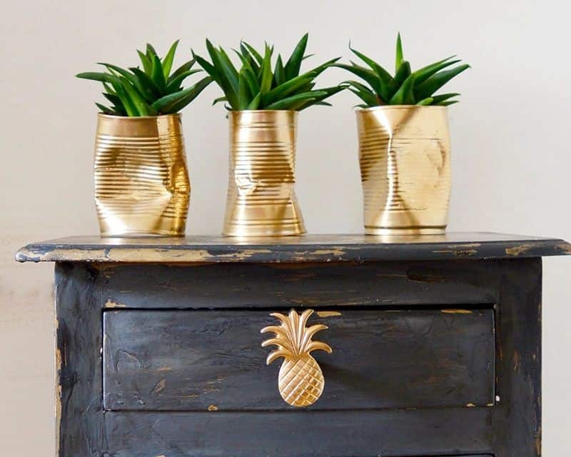 Gold Can Planters