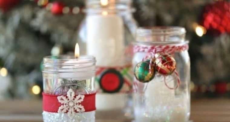 Mason Jar Christmas Candles