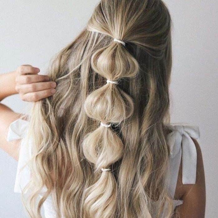 HALF-UP BUBBLE BRAID