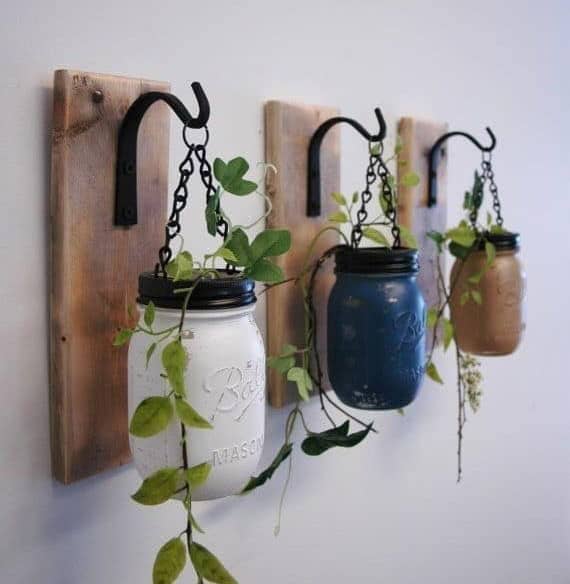 Hanging Mason Jars