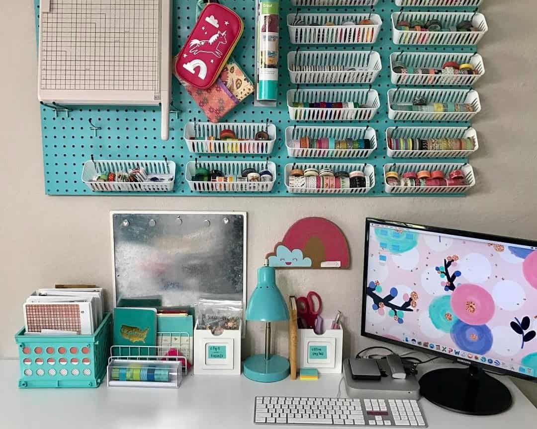 Pegboard Stationery Storage