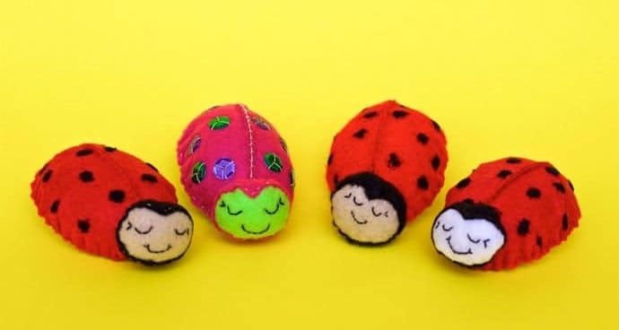 Felt Ladybug Brooch