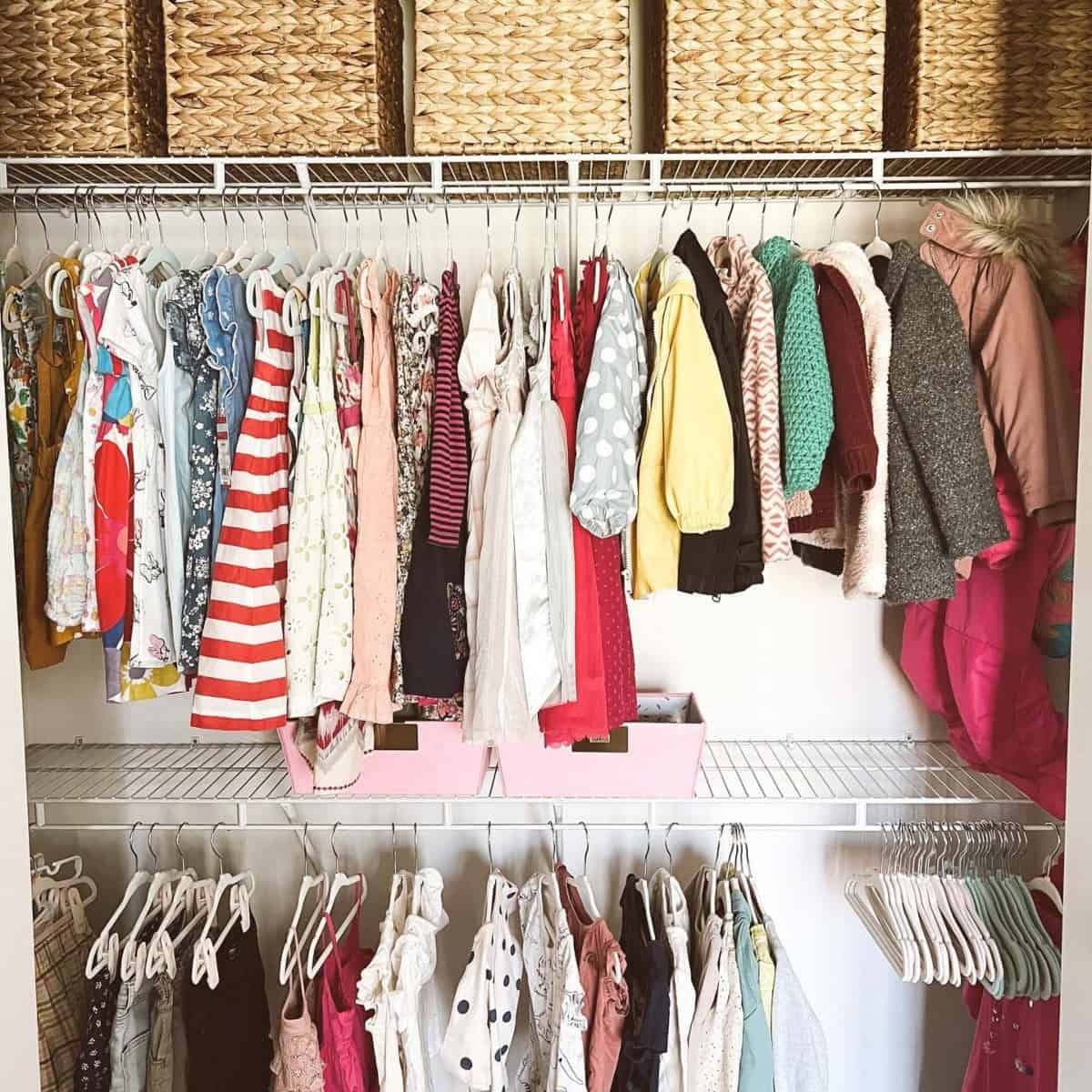 Hang everyday play clothes low in reach and hang special pieces higher