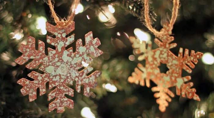 DIY Copper Snowflakes Ornament