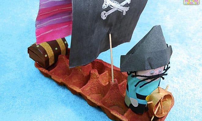 Egg Carton Pirate Ship