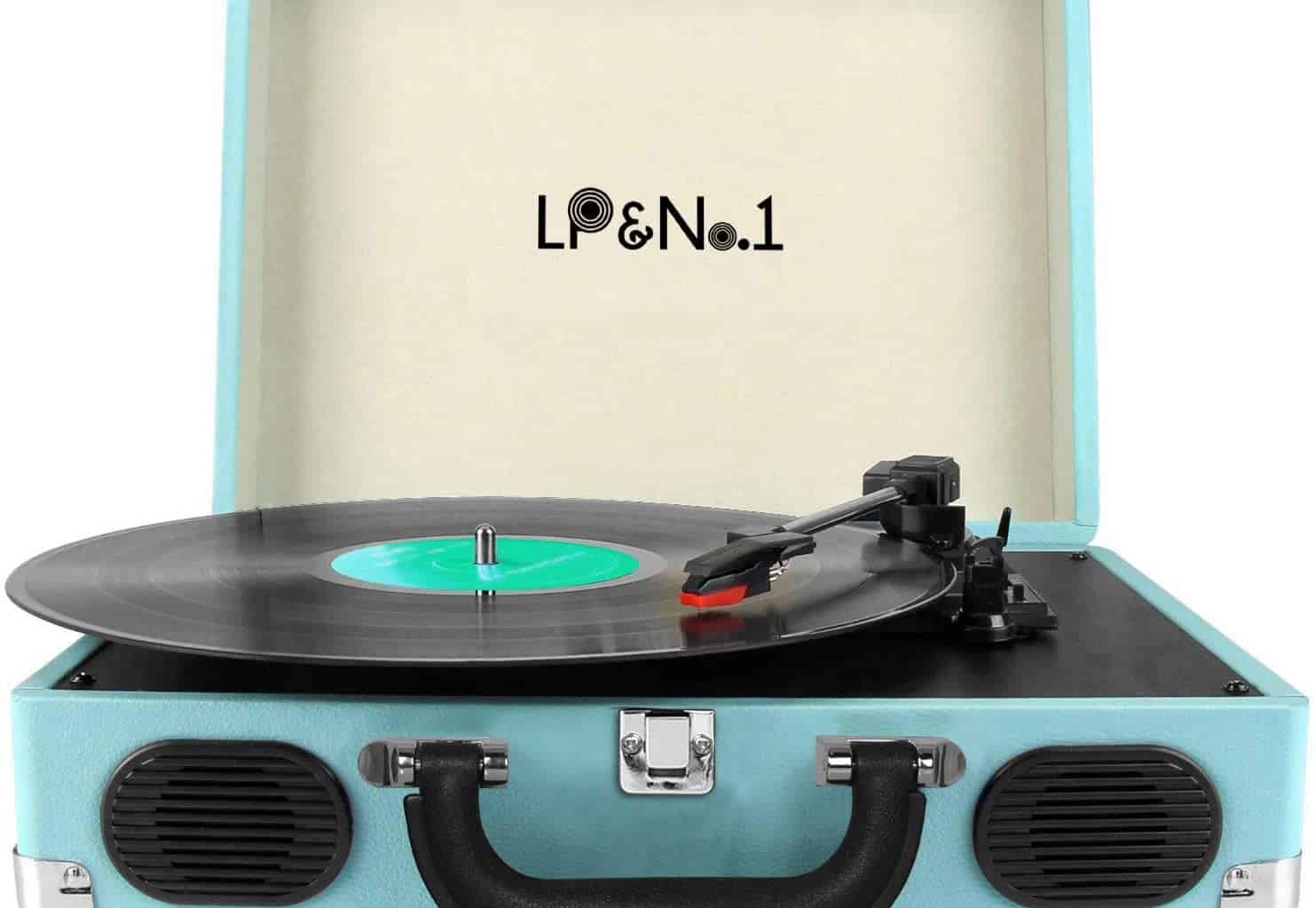 Portable Suitcase Turntable with Stereo Speaker