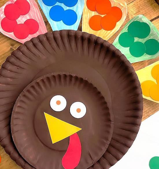 Matching Colours Paper Plate Turkey