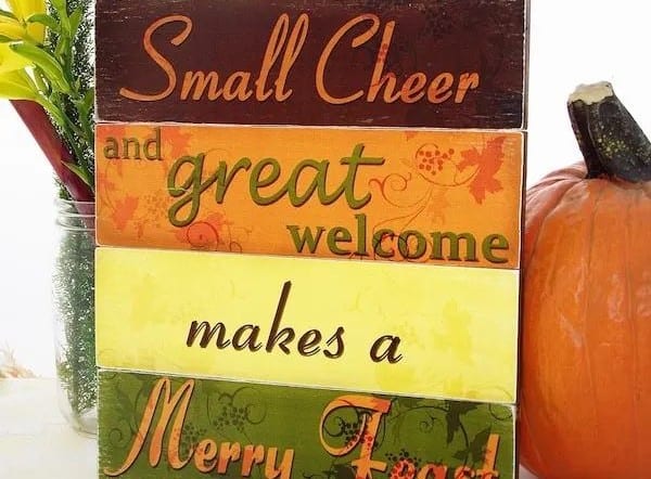 Merry Feast Thanksgiving Sign