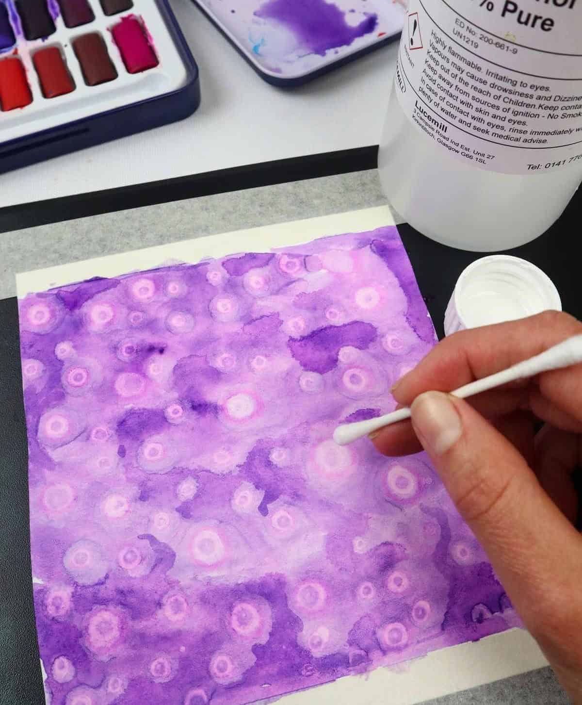 Dot Your Painting with Alcohol