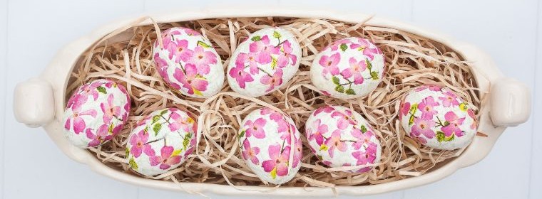 Easter Egg Floral Decoupage Garden