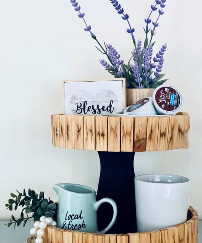 Wood Tiered Tray