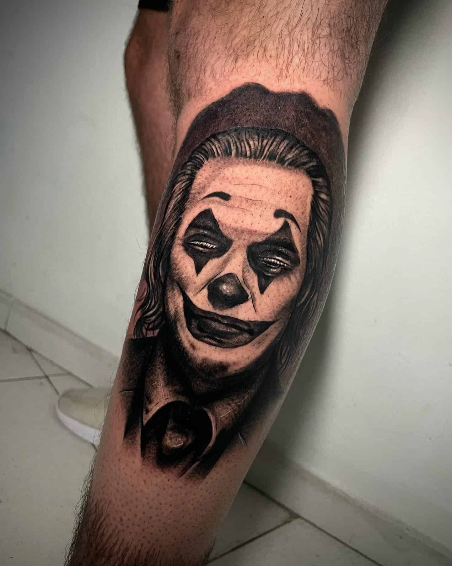 17] Joker Tattoo on Legs Male: Artful Leg Tattoo Ideas with Character