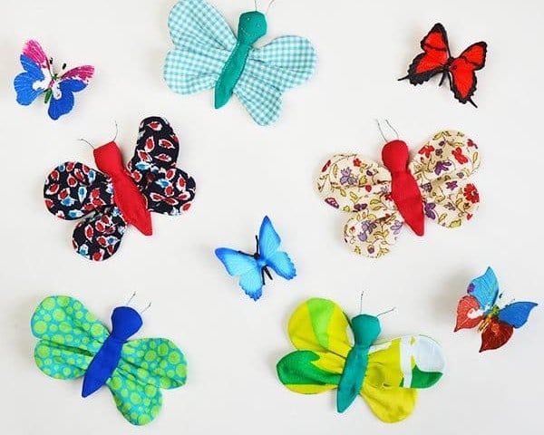 Scrap-Fabric Butterflies