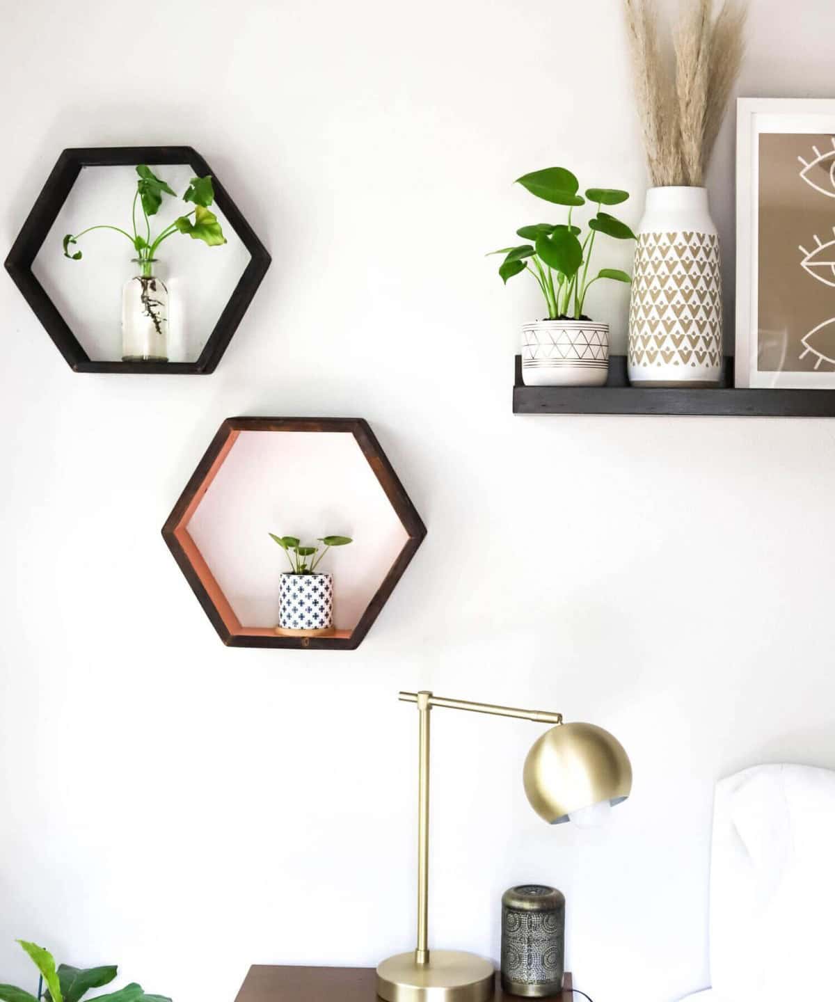 Honeycomb Wood Shelves