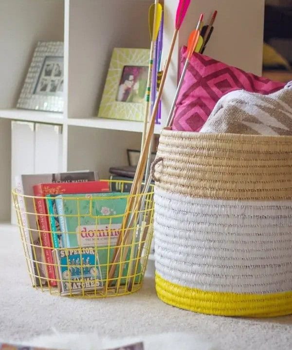 DIY Painted Woven Basket