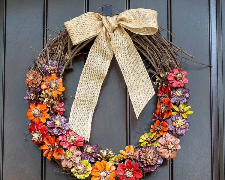 Pinecone Flower Wreath