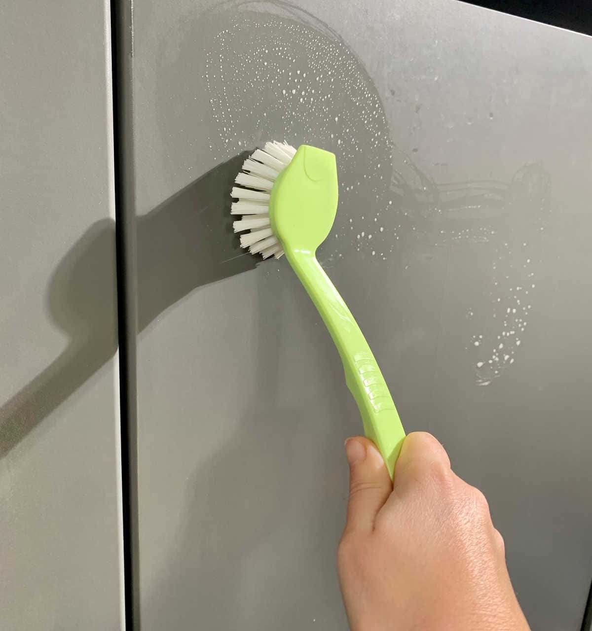 Scrub the Front of the Kitchen Cabinets