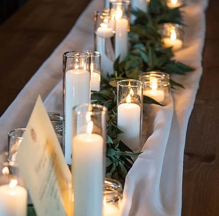 Candle and Foliage Table Runner