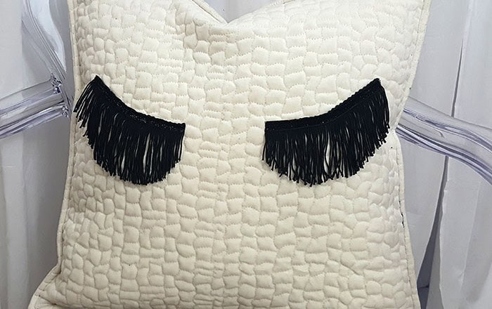 Velvet Eyelash Pillow