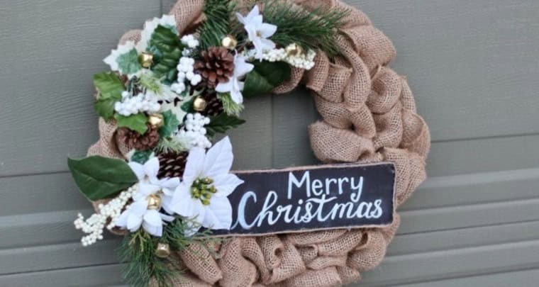 DIY Burlap Christmas Wreath