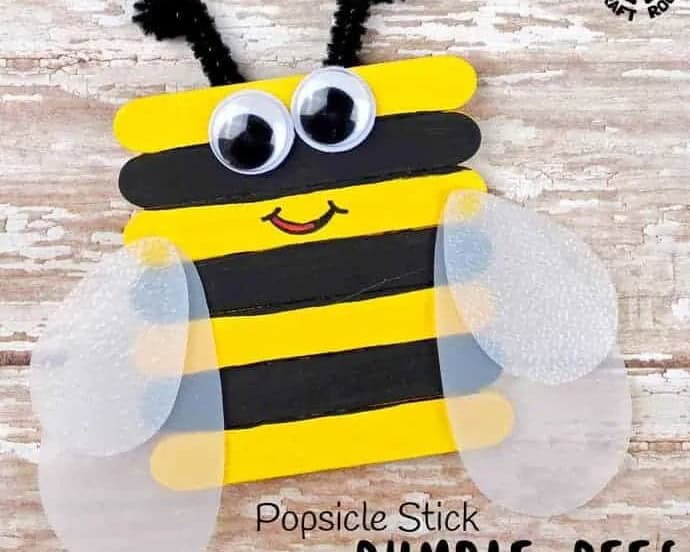 Popsicle Stick Bumblebees