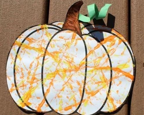 Marble Painting Pumpkin