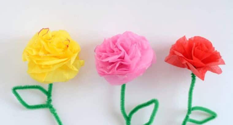 Tissue Paper Spring Flowers