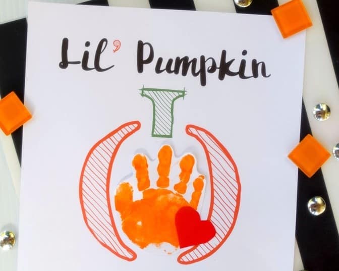 Pumpkin Handprint Craft