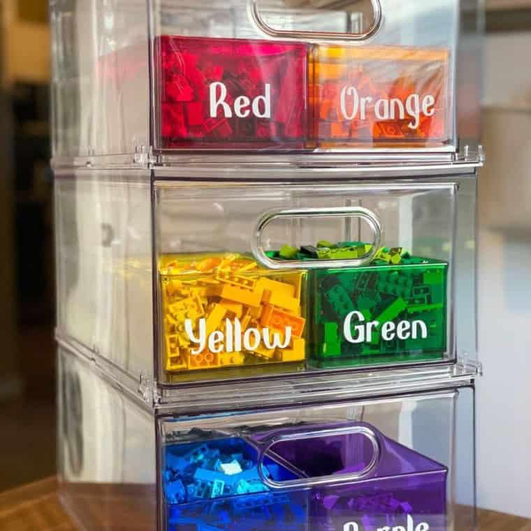 Color-Coded Acrylic Stacking Drawers