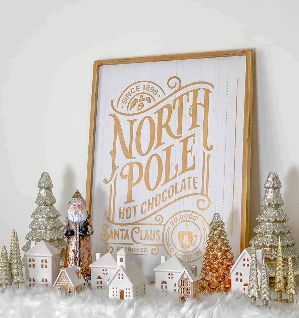 Adorable DIY North Pole Sign