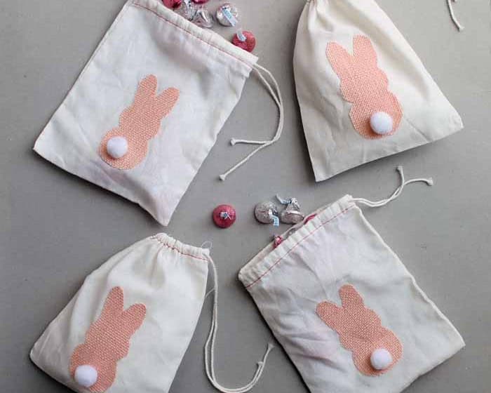 Burlap Bunny Treat Bags