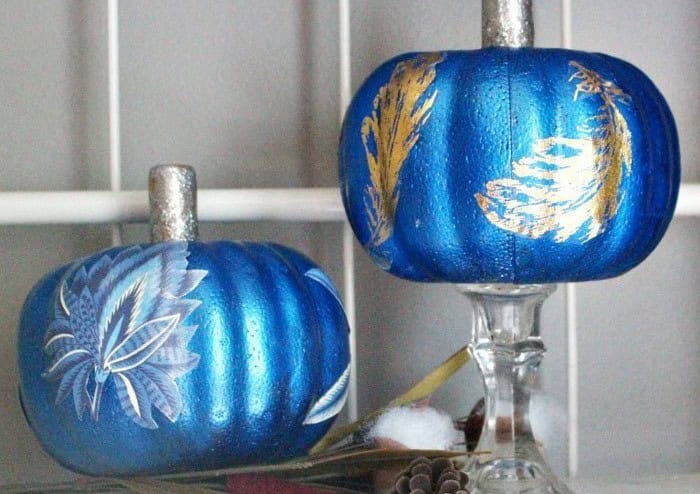 Decoupage Dollar Store Pumpkins