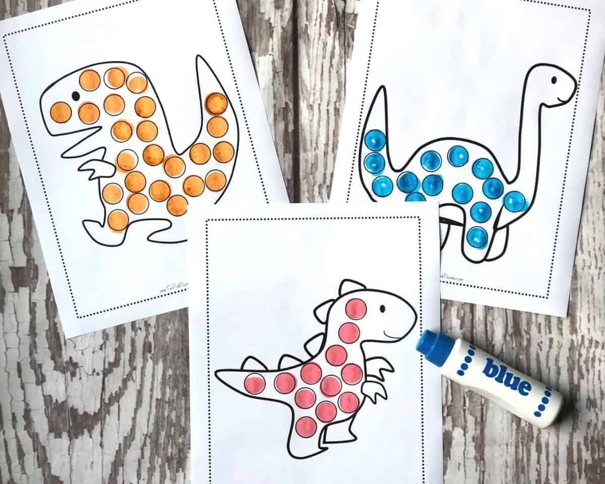 Dinosaur Dot Marker Pages