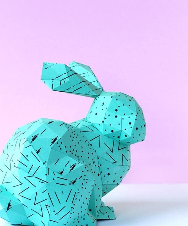 3D Paper Easter Bunny