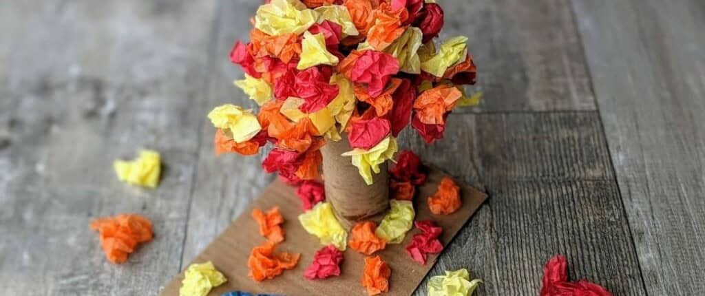 Tissue Paper Fall Craft