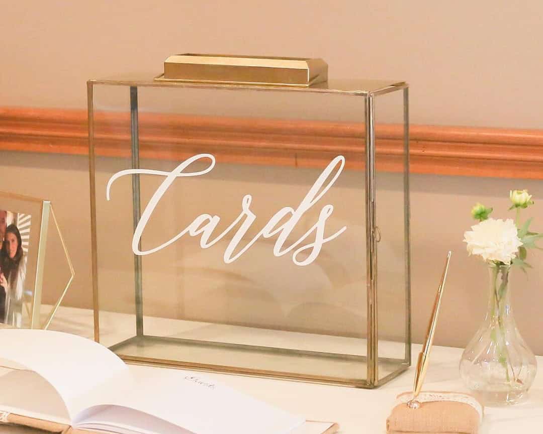 Gold and Glass Cards Box