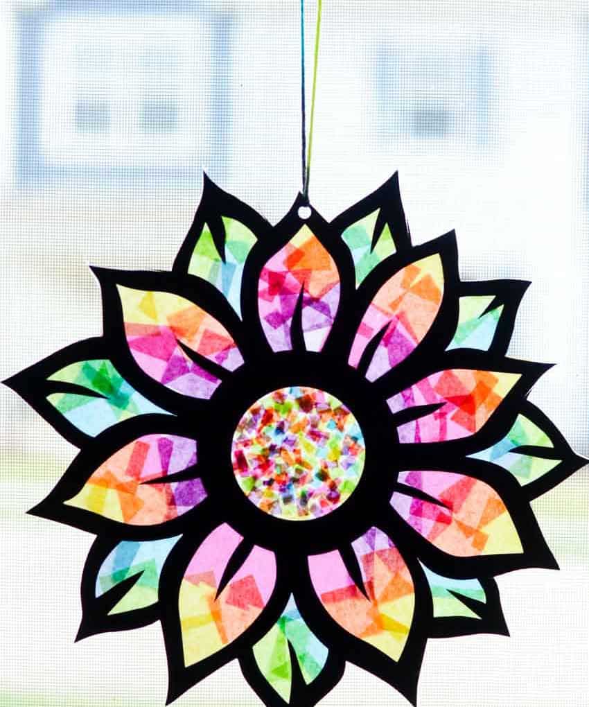 Tissue Paper Stained Glass