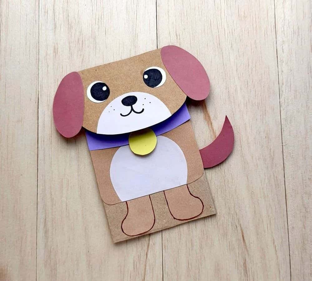 Paper Bag Dog Puppet