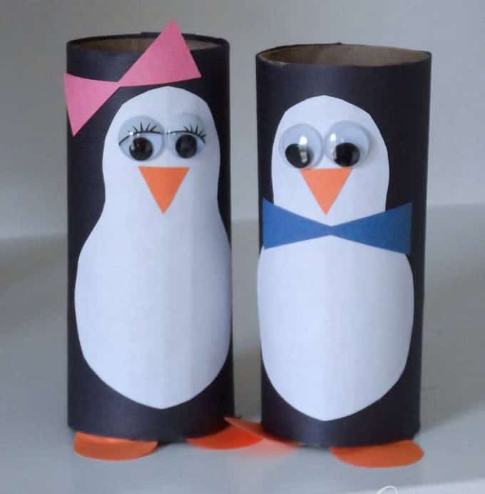 Cardboard Tube Penguins