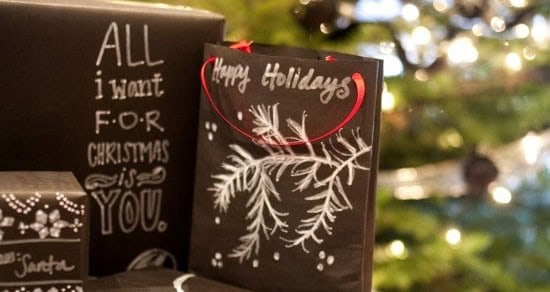 DIY Chalkboard Gift Wrap