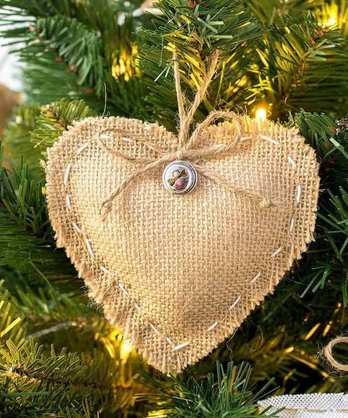 Rustic Burlap Ornaments