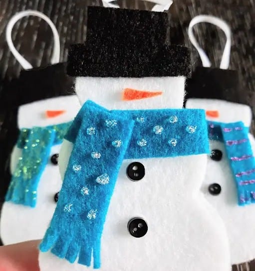 Kid-friendly No Sew Felt Snowman Ornament