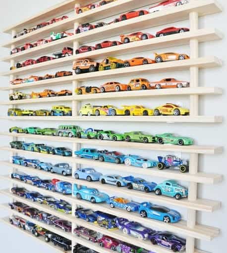 Build a Wall Display to Park Toy Cars