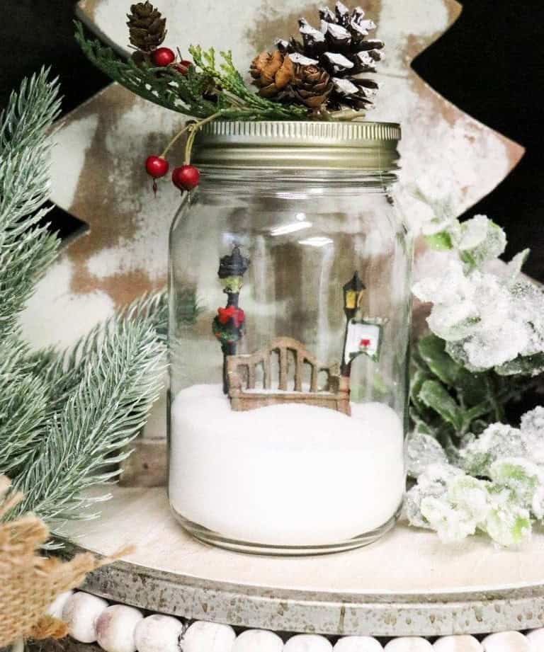 Mason Jar Snow Globe