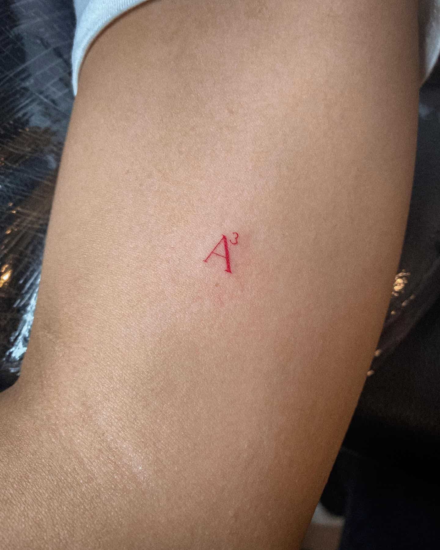 46] Red Letter ‘A3’ Tattoo: Cubic Expression