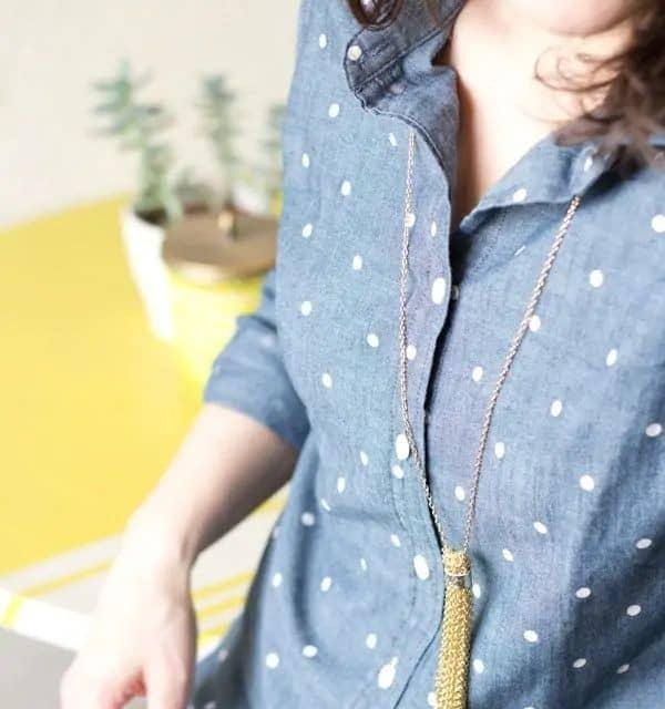 22 . DIY Tassel Chain Necklace