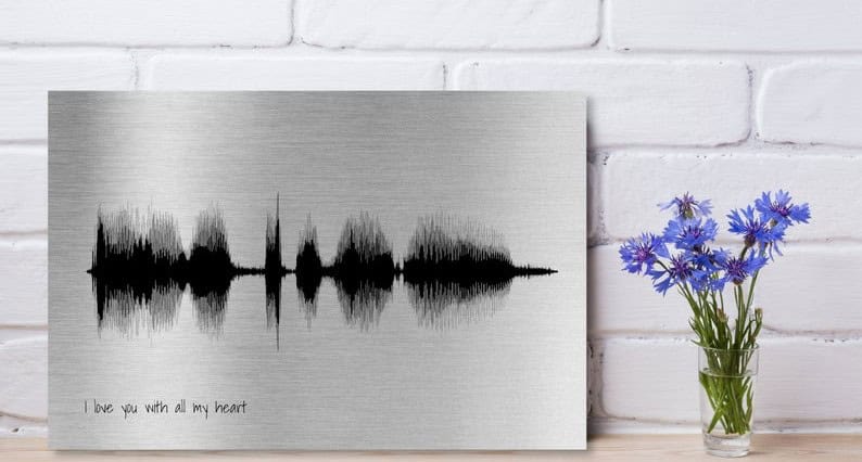 Aluminum Soundwave Engraving