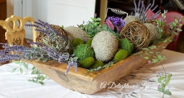 Dough Bowls with Floral Arrangement