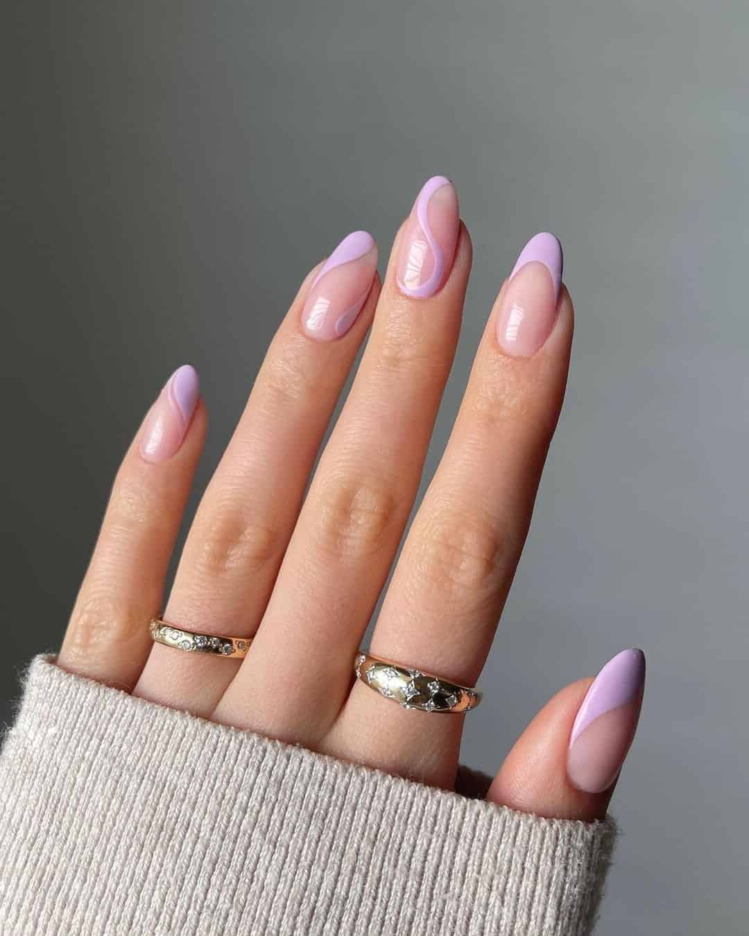 SPRING PASTEL PURPLE NAILS